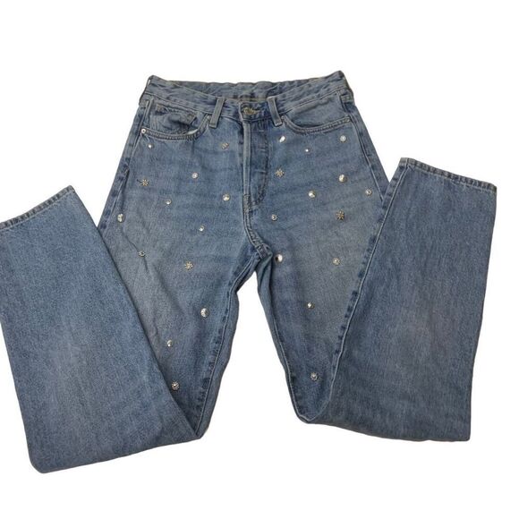 Jewel embellished Denim Pants - Picture 2 of 13